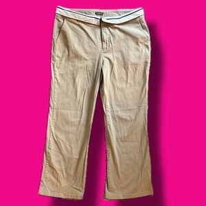 Women’s Tan Wild Fable Pants with Black and White Collar
